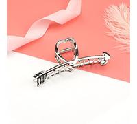 GGYTMQL Métal One Piece Over Heart Coiffure pour Femme Griffe Mode Accessoires de Coiffure Occasionnels,Argent