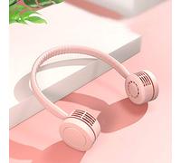 GGYTMQL Mini Ventilateur de Cou Suspendu Portable, Ventilateur de Sport de Cou de Suspension Paresseux USB Mini Ventilateur sans Feuilles