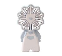 GGYTMQL Mini Ventilateur Portable Rechargeable USB Fans de Refroidissement à la Main-d'œuvre Animal créatif Petits Ventilateurs Gift Fan de Voyage en Plein air (Couleur: Beige)