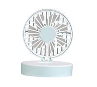 GGYTMQL Miroir Rechargeable Miroir USB Makeup Rose pour Le Fan Office Mini Pocket Home Portable Fan de Bureau Portable (Couleur: Vert Clair, Taille: 7.9x7.5x4cm)