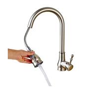 GGYTMQL MODERNE SPOUT DORT SPOUT CUITCH RABECT Pont monté Black Stream Streamip Buitker Taps Taps Single Handle Tire Spout (Couleur: Cromo)