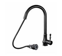 GGYTMQL MODERNE SPOUT DORT SPOUT CUITCH RABECT Pont monté Black Stream Streamip Buitker Taps Taps Single Handle Tire Spout (Couleur: Cromo)