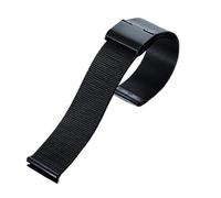 GGYTMQL Montre unisexe en maille d'acier inoxydable à libération rapide, noir, 19mm