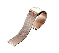GGYTMQL Montre unisexe en maille d'acier inoxydable à libération rapide, Rose - or, 14mm