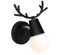 GGYTMQL - Mur Mur Moderne Simple Lampe Murale Scone Iron E27 tête de cerf de Base - Style Art déco Compatible avec la Chambre, Le Salon, la Chambre, Le Restaurant, Le Couloir, Les escaliers [Classe A