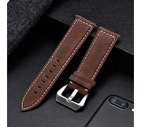 GGYTMQL Nouveau bande de montre en cuir rétro rouge marron noir 18 20 22 22 mm bracelet en cuir en acier inoxydable Boucles de boucle (gris, 24 mm)