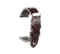 GGYTMQL Nouveau bracelet de montre en cuir ciré à l'huile 18 mm 20 mm 22 mm Bracelet de montre vintage Zwart bleu marron disponible fait à la main accessoires de bracelet de montre, 22mm, A