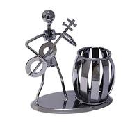 GGYTMQL Ornements 14cm Iron Musicien Figurine Guitare Basse Violon Violoncelle Miniatures Music Player Holder Figurines Home Decor 3