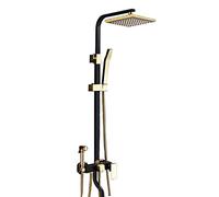 GGYTMQL Paye de douche, 8 pouces haute pression Précipitant la piste de douche/douche à main combo de salle de bain robinets de douche de luxe ensembles, hauteur/angle réglable (b)