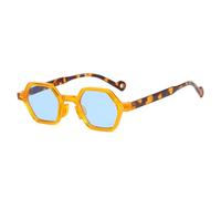 GGYTMQL Petites Lunettes de Soleil carrées Femme Vintage rétro Punk Verres de Soleil Cadre Femelle de Luxe de Luxe polygones