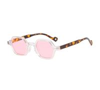 GGYTMQL Petites Lunettes de Soleil carrées Femme Vintage rétro Punk Verres de Soleil Cadre Femelle de Luxe de Luxe polygones