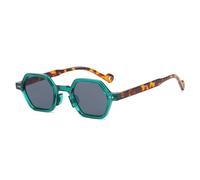 GGYTMQL Petites Lunettes de Soleil carrées Femme Vintage rétro Punk Verres de Soleil Cadre Femelle de Luxe de Luxe polygones