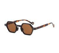 GGYTMQL Petites Lunettes de Soleil carrées Femme Vintage rétro Punk Verres de Soleil Cadre Femelle de Luxe de Luxe polygones