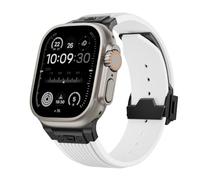GGYTMQL pour Bande Ultra 2 49mm 46 mm 45 mm 44 mm Strap en Caoutchouc 10 9 8 7 6 5 4 3 2 1 SE avec connecteur métallique