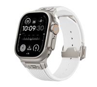 GGYTMQL pour Bande Ultra 2 49mm 46 mm 45 mm 44 mm Strap en Caoutchouc 10 9 8 7 6 5 4 3 2 1 SE avec connecteur métallique