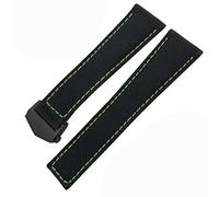 GGYTMQL Pour Carrera Aquaracer 20 mm 22 mm Bracelets Bracelets en toile en nylon STRAPE PLACE BOUCLE BOUCLE NOIR (COULEUR: Black Blue Silver, Taille: 22 mm)