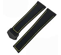 GGYTMQL Pour Carrera Aquaracer 20 mm 22 mm Bracelets Bracelets en toile en nylon STRAPE PLACE BOUCLE BOUCLE NOIR (COULEUR: Black Blue Silver, Taille: 22 mm)