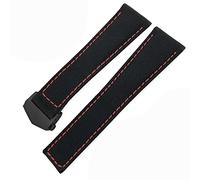 GGYTMQL Pour Carrera Aquaracer 20 mm 22 mm Bracelets Bracelets en toile en nylon STRAPE PLACE BOUCLE BOUCLE NOIR (COULEUR: Black Blue Silver, Taille: 22 mm)