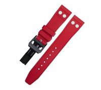 GGYTMQL Pour IWC Big Pilot Mark Portuyser Strap Sold Drap Soft Broupeau ， 20 mm 21 mm 22 mm Nature FluororBber FKM Rubber avec Rivet Watch Band