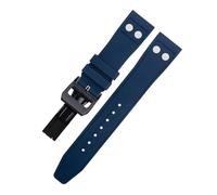 GGYTMQL Pour IWC Big Pilot Mark Portuyser Strap Sold Drap Soft Broupeau ， 20 mm 21 mm 22 mm Nature FluororBber FKM Rubber avec Rivet Watch Band