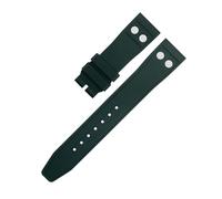 GGYTMQL Pour IWC Big Pilot Mark Portuyser Strap Sold Drap Soft Broupeau ， 20 mm 21 mm 22 mm Nature FluororBber FKM Rubber avec Rivet Watch Band