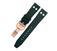 GGYTMQL Pour IWC Big Pilot Mark Portuyser Strap Sold Drap Soft Broupeau ， 20 mm 21 mm 22 mm Nature FluororBber FKM Rubber avec Rivet Watch Band