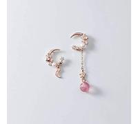 GGYTMQL pour S925 Boucles d'oreilles Femmes de Style coréen Star Moon Diamond