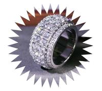 GGYTMQL Produits de Fille Anneaux Ring Jewelry Women Men Promise Mariage Hing Hop Ring Street Street's and Women's Trend Super Flash Half Ring Ring Accessoires