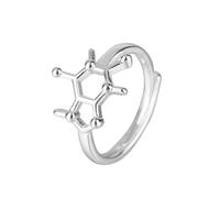 GGYTMQL Produits de fille Dopamine Gene ADN Couleur en argent Rague d'ouverture résidante pour femmes cadeaux de bijoux de luxe