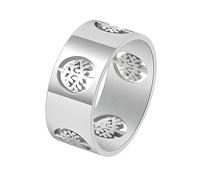 GGYTMQL Produits de fille Men Titane Steel Tree of Life Ring Men's Hollow Casual Rings Bijoux-T40 Cadeaux