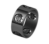 GGYTMQL Produits de fille Men Titane Steel Tree of Life Ring Men's Hollow Casual Rings Bijoux-T40 Cadeaux