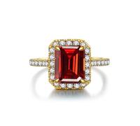 GGYTMQL Produits de Filles éblouissantes 3 Anneaux Moisanite pour Les Femmes Emerald Coup D Color S925 Sterling Silver Lab Créé des Anneaux de Diamant Parfaits pour Les fêtes de Port Quotidiennes