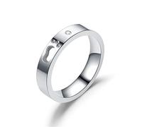 GGYTMQL Produits de filles Salles Baby Feet Feet en acier inoxydable Anneaux Hollow Foot Imprents Bijoux de mariage Bandes Promesses Cadeaux