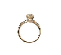 GGYTMQL Produits Filles Bow Ring S925 Silver Moissanite Ring D Color White Lab Women's Wedding Jewelry-N44 Cadeaux