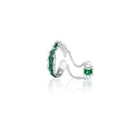 GGYTMQL Produits pour filles Bagues Bagues Bijoux Femmes Hommes Vintage Vert Double Couche Anneaux Bout Ouvert pour Femmes Filles Cadeaux de fête