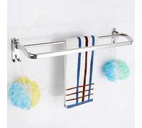 GGYTMQL Racks de Serviette, Porte-Serviette à Double barreau Mural en Acier Inoxydable Bar Serviette de Bain Serviette de Serviette de Rangement Porte-Serviette pour Cuisine ou Salle de Bain / 60 cm
