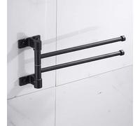 GGYTMQL Racks de Serviettes, Porte-Serviettes Activité Pliante Bar Serviette rotative Barne de Serviette laquée Espace Noir Baignoire en Aluminium Mur de Serviette Murale.