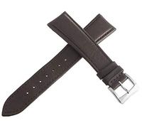 GGYTMQL Raymond Weil 20 mm Bandon de montre en cuir marron avec argent en acier inoxydable