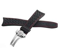 GGYTMQL Raymond Weil Freelancer 22 mm en cuir noir argent en acier inoxydable Déplacement de boucle