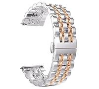GGYTMQL Regardez le bracelet à dégagement rapide Bracelet en acier inoxydable pour un bracelet en métal solide amovible de 22 mm de 22 mm de 22 mm en métal massif / 22 mm / or noir
