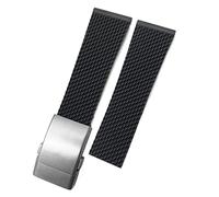 GGYTMQL Remplacement de la Bande de Montre en Caoutchouc en Silicone tressé de 22 mm 24 mm pour Breitling Avenger SuperCean Heritage Watch Strap Braceles Tool Gratuit
