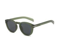 GGYTMQL Retro Round Men Lunettes de Soleil Shades UV400 Fashion Blue Blue Green Femmes Rivets Sun Glasse