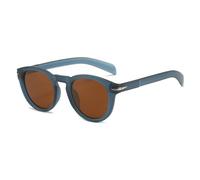 GGYTMQL Retro Round Men Lunettes de Soleil Shades UV400 Fashion Blue Blue Green Femmes Rivets Sun Glasse