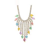 GGYTMQL Righestone Auatria cristal clair jaune or couleur or couleurs de mode Colliers pour filles bijoux