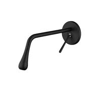 GGYTMQL Robinet de bain de bain mural mélangeur de bassin en laiton massif robinet noir conception de drop décoration de vie élégante robinet de l'hôtel de salle de bain (SLT105-F)