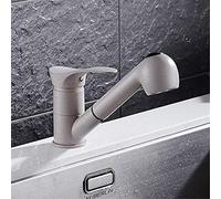 GGYTMQL Robinet de cuisine antique gris Zedaro Gris Fauce de cuisine chaude et froide