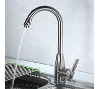GGYTMQL Robinet de cuisine en acier inoxydable Zedaro, mélangeur à poignée simple à une seule poignée chaude et froide, évier de cuisine rotatif, placage du robinet d'eau.