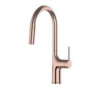 GGYTMQL Robinet de cuisine monté sur pont rose noir deux fonctions à manche unique Tire-sort mélangeur chaud et à eau froide Tire les robinets (gris)
