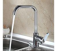 GGYTMQL Robinet de cuisine Zedaro Basin à eau chaude et à eau froide Bassin de cuisine robinet de cuisine en cuivre complet en cuivre électroplaste rotatif unique
