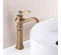 GGYTMQL Robinet de lavabo de salle de bain en laiton antique avec décoration de luxe Bronze Brossed Surface Buxer Tap pour la décoration intérieure